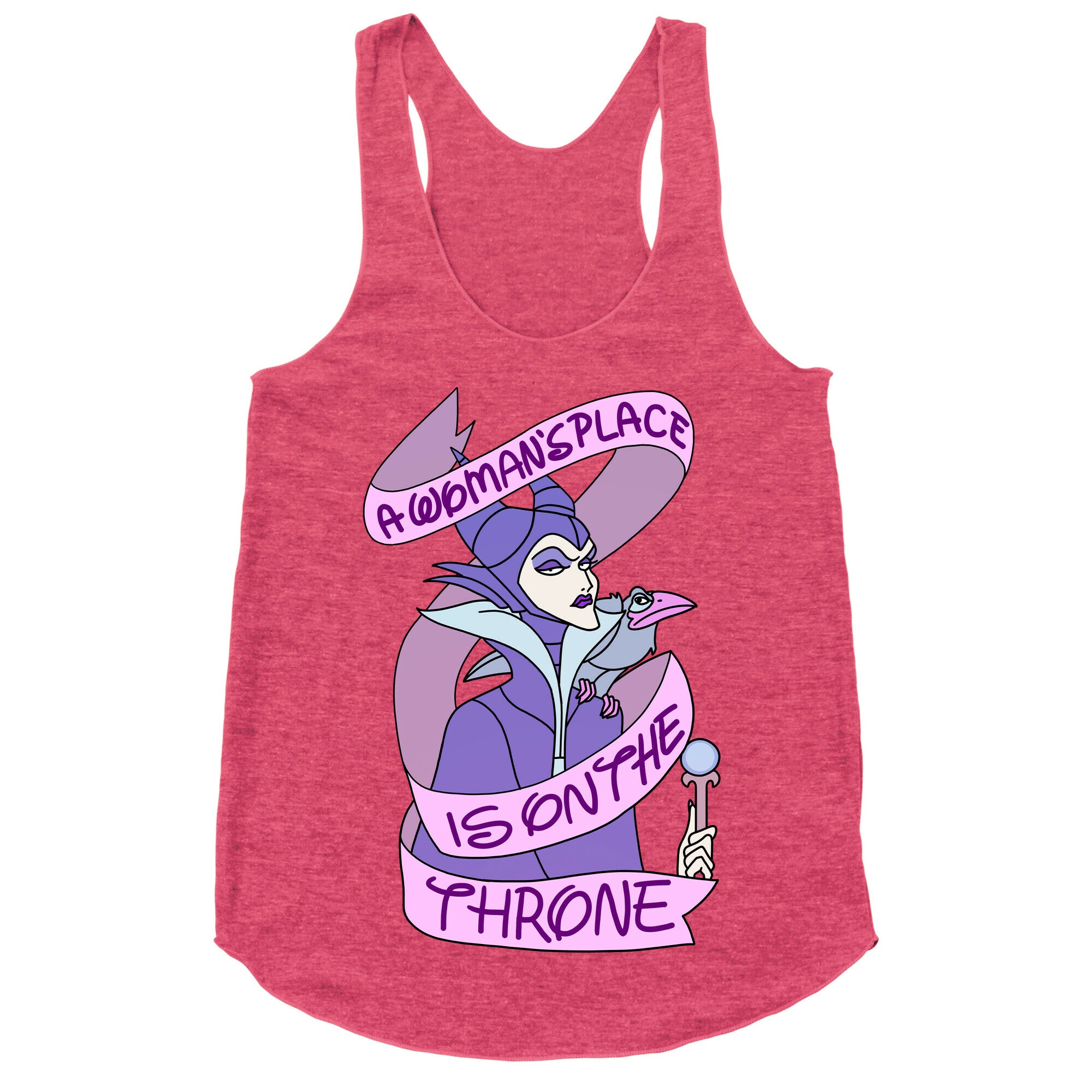 A Woman's Place Is On The Throne Racerback Tank